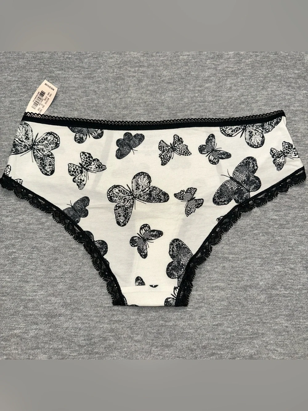 NWT Victoria’s Secret Vintage Modal Butterfly Lace Trim Hiphugger Panties MED